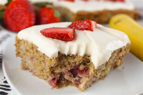 Best Strawberry Banana Cake Recipe The Food Hussy