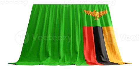 Zambia Flag Curtain In 3d Rendering Called Flag Of Zambia 31781906 Png