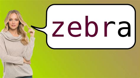 Como Se Fala Zebra Em Inglês