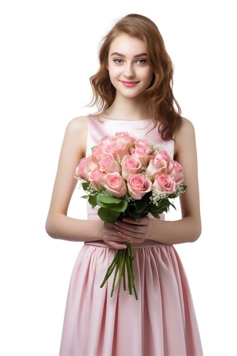 Cute Girl Holding Beautiful Bouquet Premium Photo Rawpixel