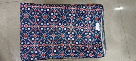 Polyester Cotton Chanderi Digital Printed Fabrics Multicolour At Rs