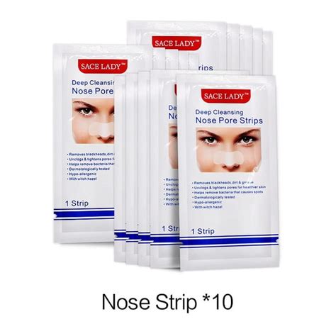 Superhomuse 10pcs Nose Strips Deep Cleansing Blackhead Remover Nasal