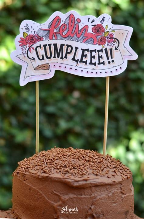 Topper imprimible para tortas de cumpleaños Anna s Pasteleria