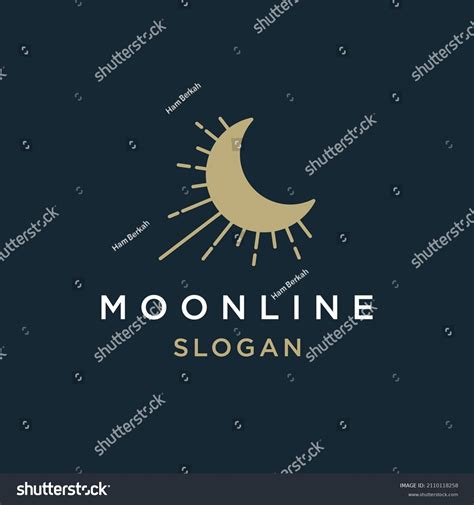 Elegant Crescent Moon Logo Design Line Stock Vector (Royalty Free) 2110118258 | Shutterstock