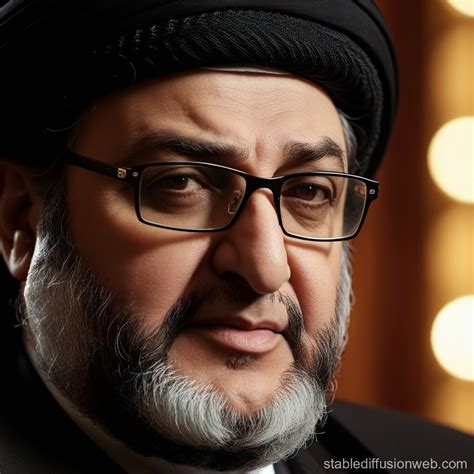 Hassan Nasrallah In Hypothetical Dialogue With Devil Stable Diffusion