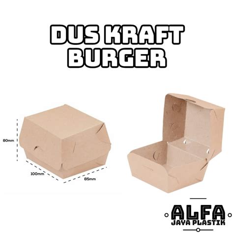 Jual Dus Kraft Burger Box Kraft Laminasi Shopee Indonesia