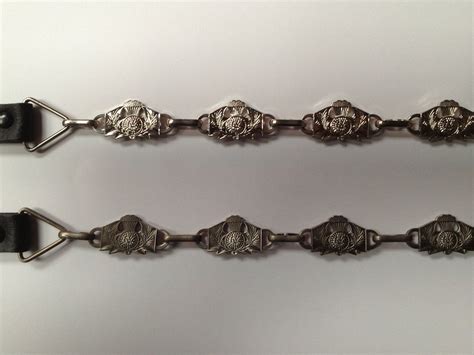 Sporran Chain Fancy Thistle Antique Or Chrome Finish Chains For Men