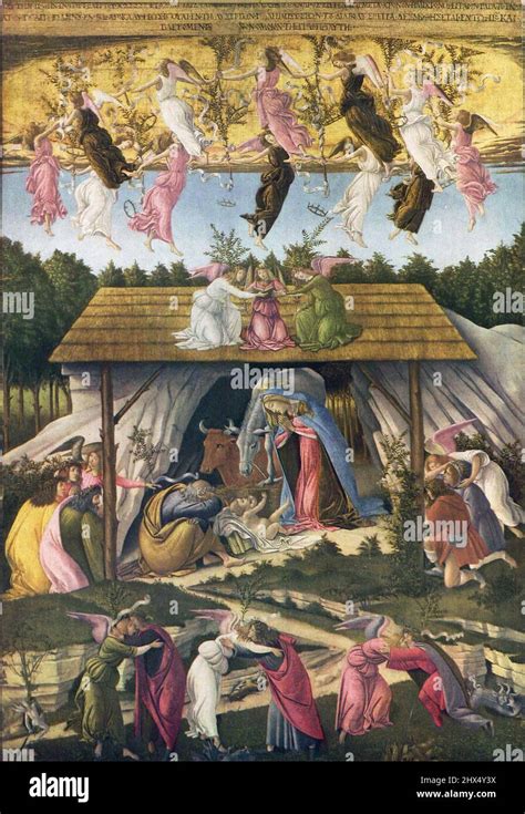 Sandro Botticelli The Mystical Nativity 1500 1501 Anbetung Des Christkindes Natividad