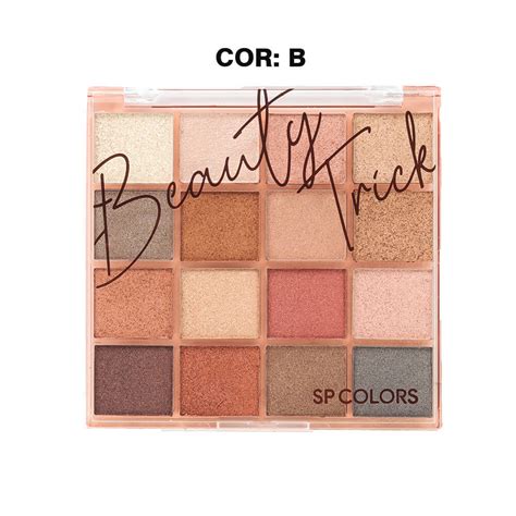 Paleta De Sombras Beauty Trick 16 Cores SP Colors IDM Distribuições