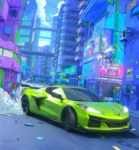 Chevrolet Enters The Nft Space With A Neon Green Corvette Cool Hunting®