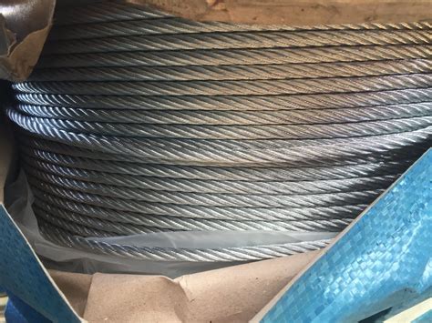 6X19 Iwrc FC Steel Wire Rope Electro Hot Dipped Galvanized For Elevator