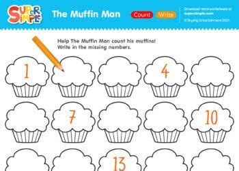 Counting Super Simple Muffin Man Counting Worksheets Counting