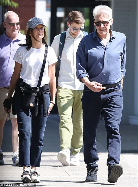 Harrison Ford And Calista Flockhart Keep It Casual In Stroll Around