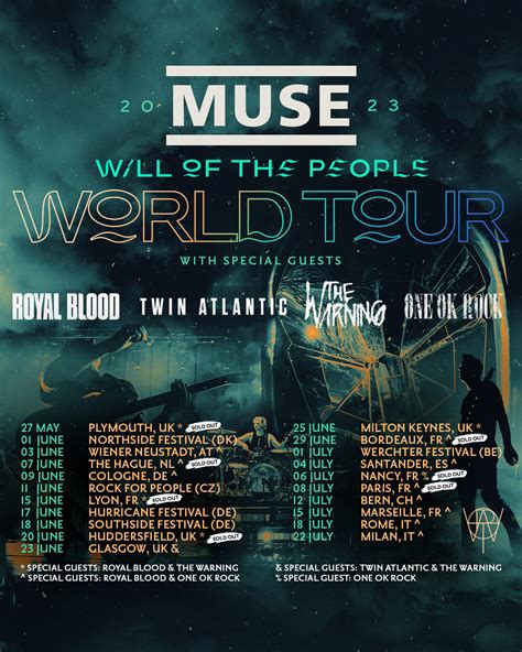 Muse Will Of The People Europe Tour One Ok Rock