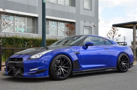 Nissan Gt R R35 Blue Rays Volk G25 Wheel Front