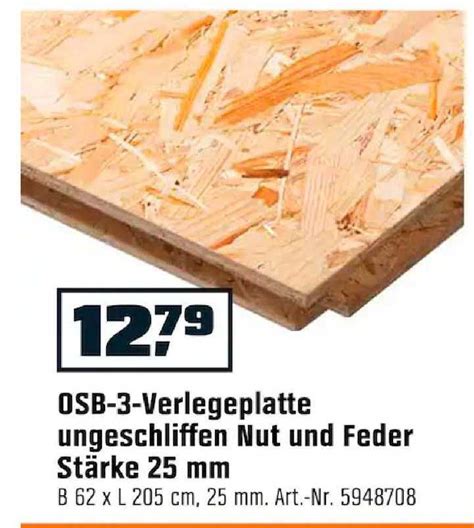 Osb 3 Verlegeplatte 12 Mm Mit Nut Und Feder Angebot Bei OBI