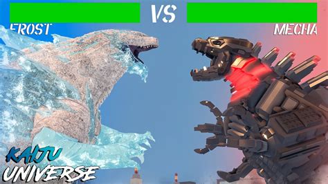 Frostbite Godzilla Vs Mechagodzilla Fight With Healthbars Youtube