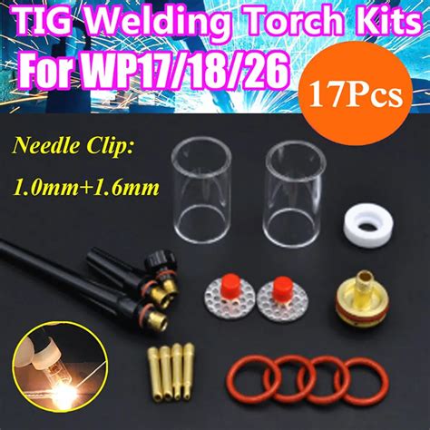 Pcs Set Tig Welding Torch Stubby Collet Gas Lens Nozzle Glass Pryex