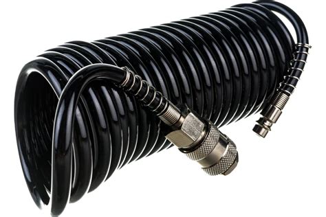 Шланг спиральный черный полиуретановый профи (5 м; 20 бар; 5х8 мм ...