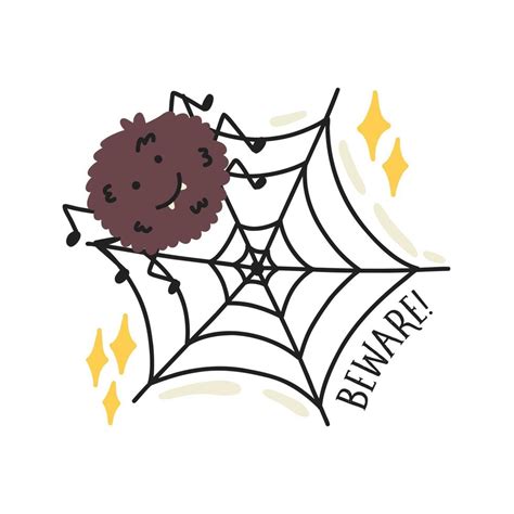 Halloween cute Spider with web 11843381 Vector Art at Vecteezy