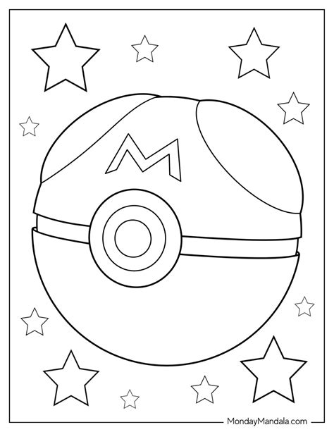 22 Pokéball Coloring Pages Free Pdf Printables