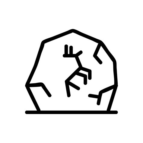 Stone rock icon vector. Isolated contour symbol illustration 9757044 Vector Art at Vecteezy