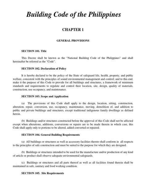 The National Building Code Of The Philippines Pdf Pdf Wall