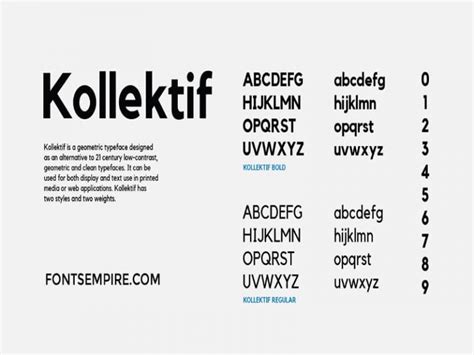 Kollektif Font Family Free Download - Fonts Empire