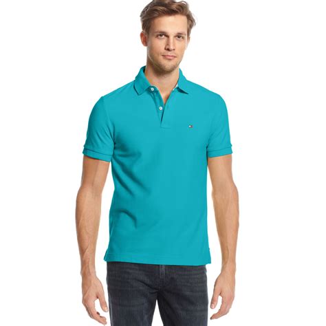 Lyst Tommy Hilfiger Slim Fit Ivy Polo In Blue For Men