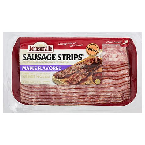 Johnsonville Sausage Strips Maple Flavored Oz Brats Sausages