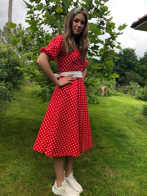 Vintage 70s Red White Polka Dot Cotton Dress Rockabilly Etsy