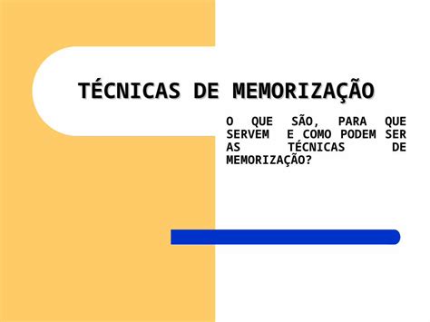 PPT O QUE SÃO PARA QUE SERVEM E COMO PODEM SER AS TÉCNICAS DE