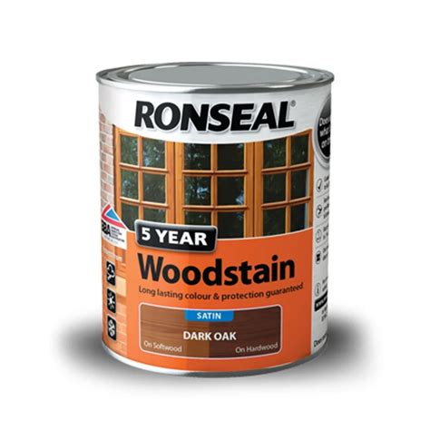 Ronseal Trade 5 Year Woodstain Satin Dark Oak 25ltr Ref 38569