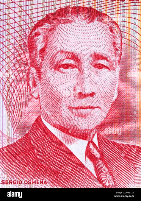 Sergio Osmena Portrait From Old Philippine Peso Stock Photo Alamy