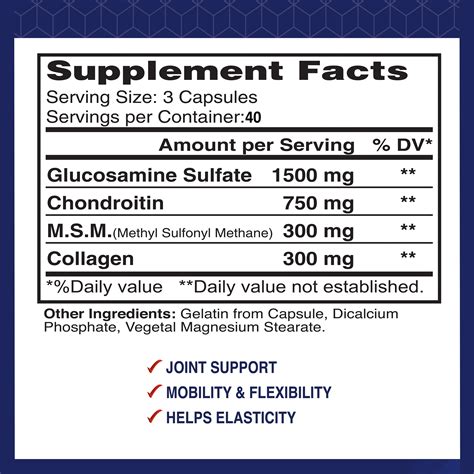 Alfa Alflexil Glucosamine Chondroitin Msm Collagen Capsules