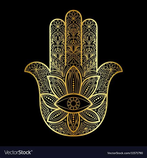 Hamsa Hand Of Fatima Amulet Royalty Free Vector Image AFF Fatima