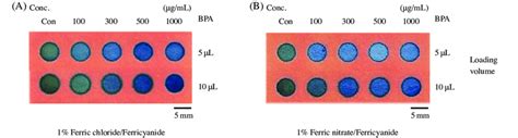 Bpa Reactions Of A Ferric Chloride Ferricyanide And B Ferric Download Scientific Diagram