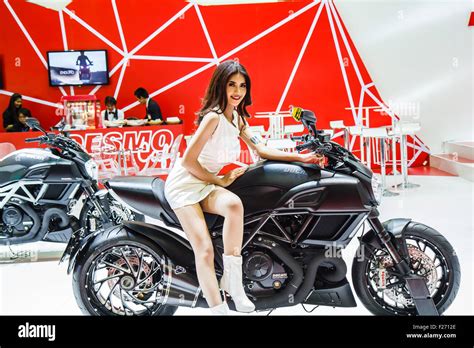 Bangkok Thailand April Booth Ducati Presenter Demonstrated