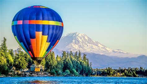 Seattle Hot Air Balloon Rides With Up Close Views Of Mt Rainier