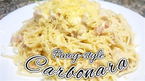 How To Cook Carbonara Pinoy Style Carbonara Youtube