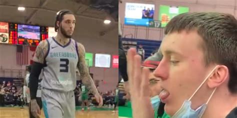 Fan Disgustingly Licks His Hand After Liangelo Ball Gives Him A High