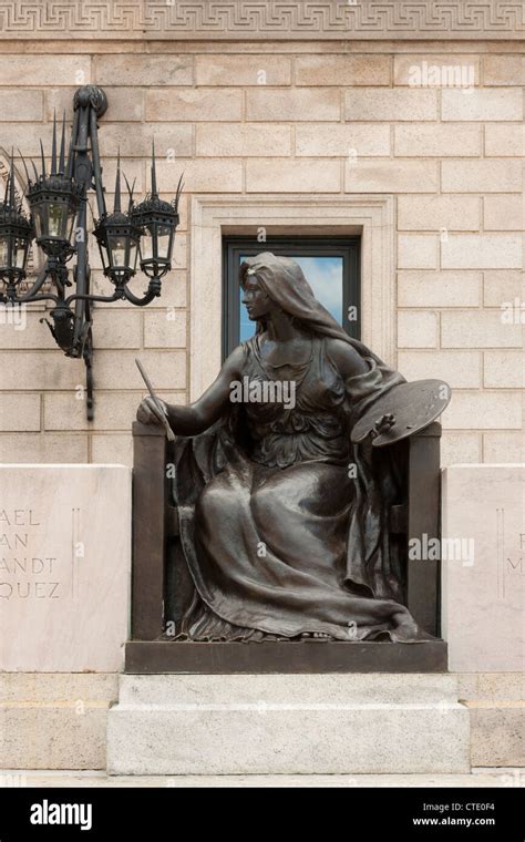 Boston Public Library Art statue Stock Photo - Alamy