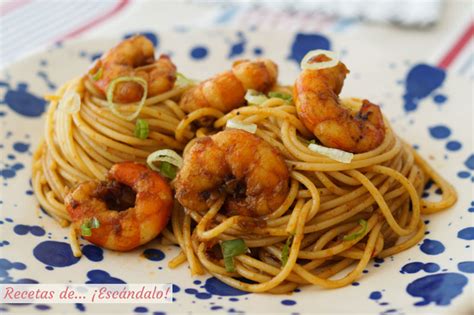 Espaguetis Con Gambas Receta De Pasta Paso A Paso Recetas De ¡escándalo