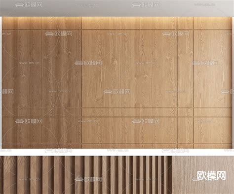 木饰面背景墙3d模型下载id140134963dmax免费模型 欧模网