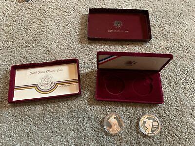 S Los Angeles Olympic Two Coin Proof Silver Dollar Set W Us