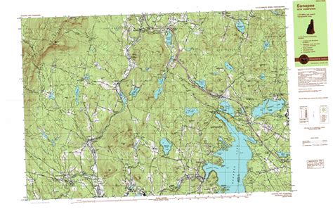 Sunapee Lake North Topographic Map NH USGS Topo Quad 43072d1