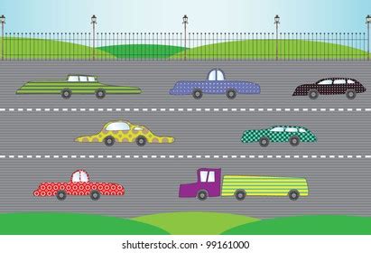 City Street Vector Illustration Stock Vector (Royalty Free) 99161000 | Shutterstock