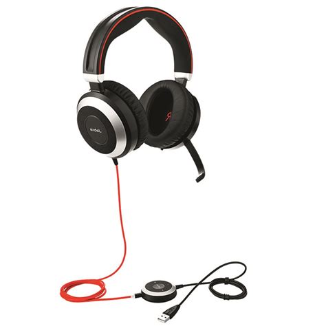 Jabra Evolve 80 UC Stereo USB Headset w/ Active Environmental Noise Canceling | Certified for ...