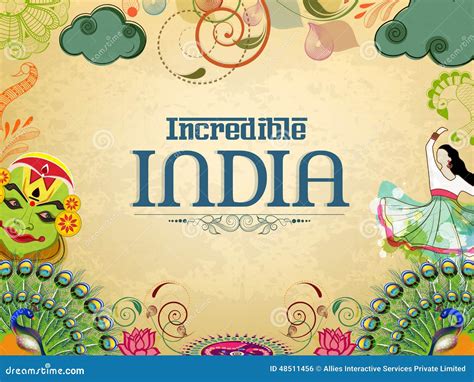 Poster or Banner Design of Incredible India. Stock Illustration ...