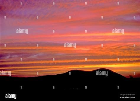 Sunset On Mount Meron Israel Stock Photo Alamy